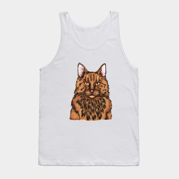 Cat Face Tank Top by CasValli